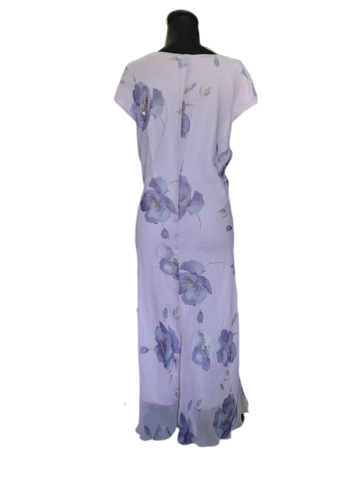 Sangria Womens 1X Y2K 90s Cowl Neck Boho Whimsical Wedding Guest Floral Dress