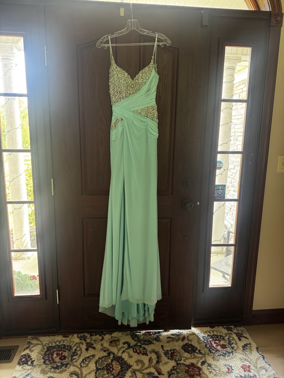 Ladivine by Cinderella’s Divine Mint Green Beaded Prom Dress. Size 0. New