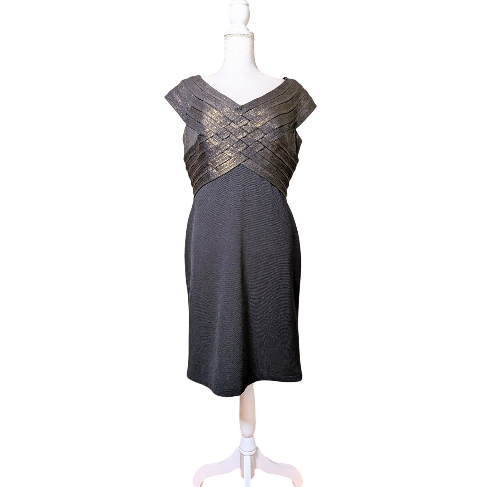 Black And Metallic Gold Dress
