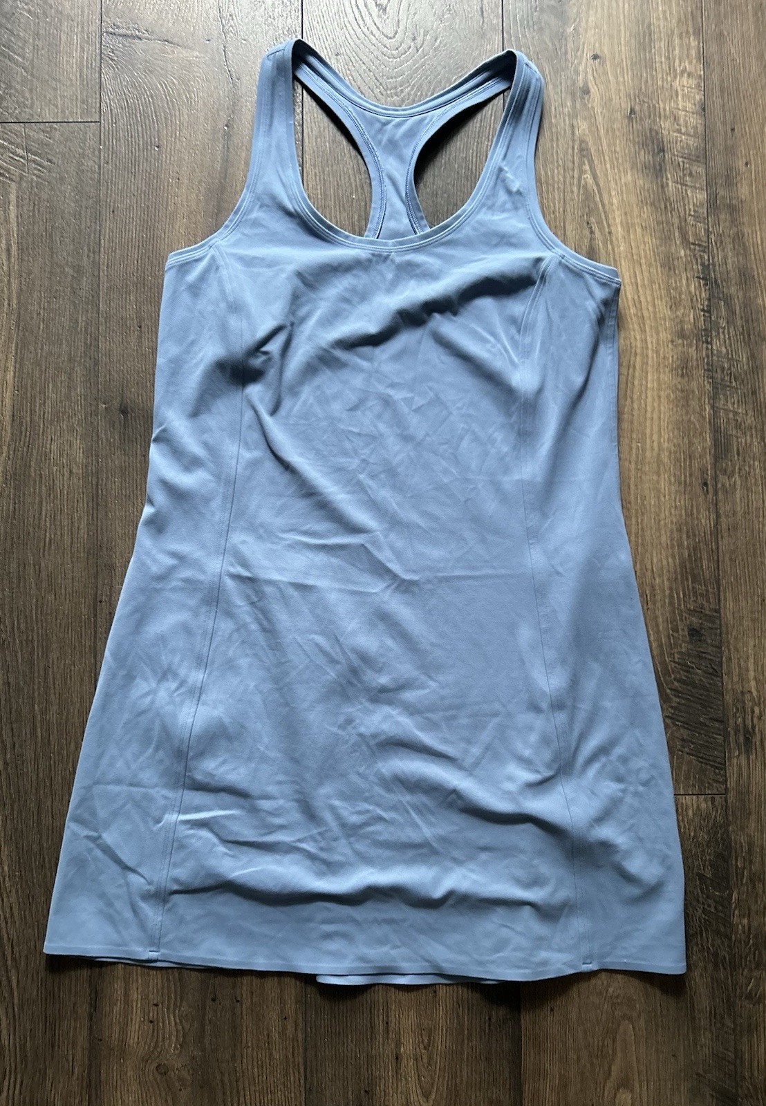 Athleta On My Way Dress Sleeveless Racerback Casual Athletic Blue Size Large