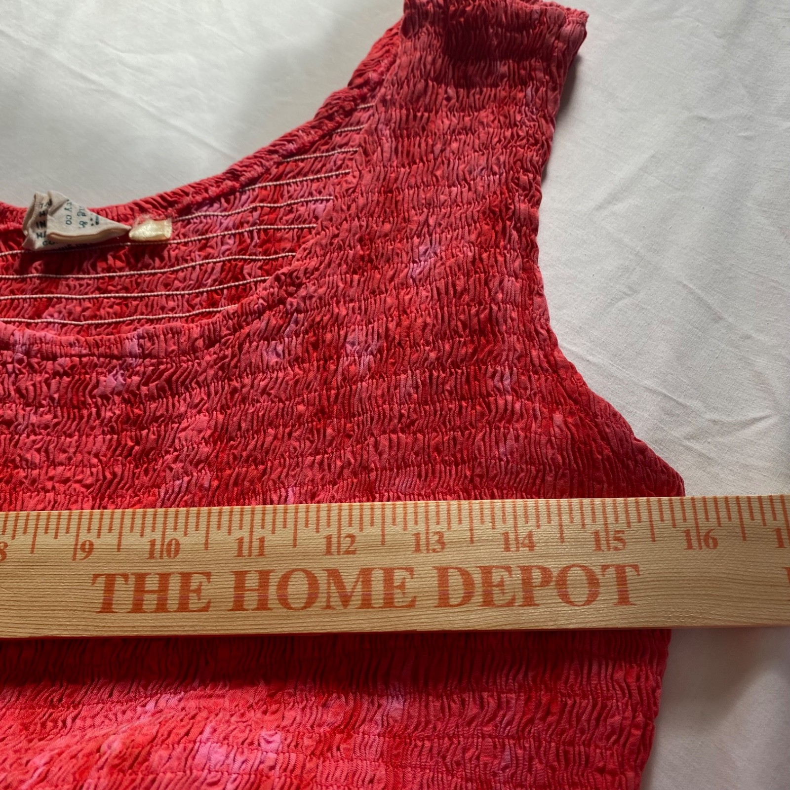 Go Fish Clothing & Jewelry Co Midi Sleeveless Dress Sz L Floral Red Pink Beachy