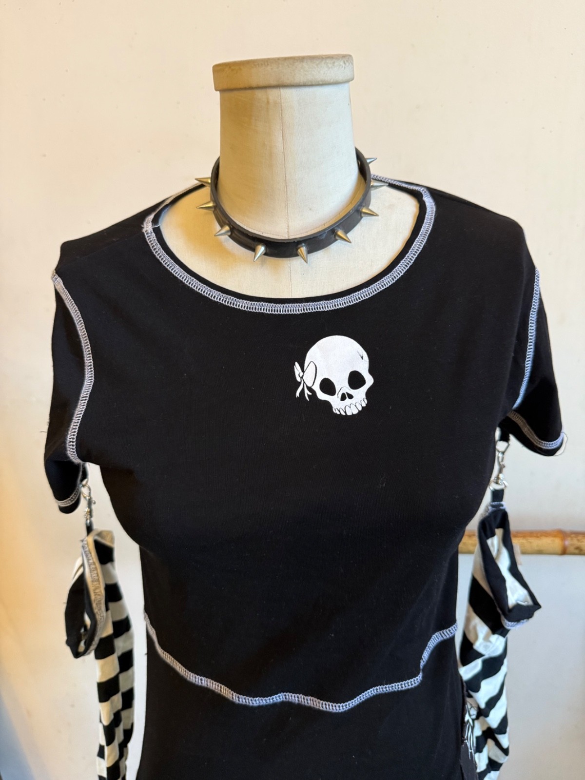 Dolls Kill The Grave Girls Patched Mall Goth Black Slightly Sinful Emo Dress Lge