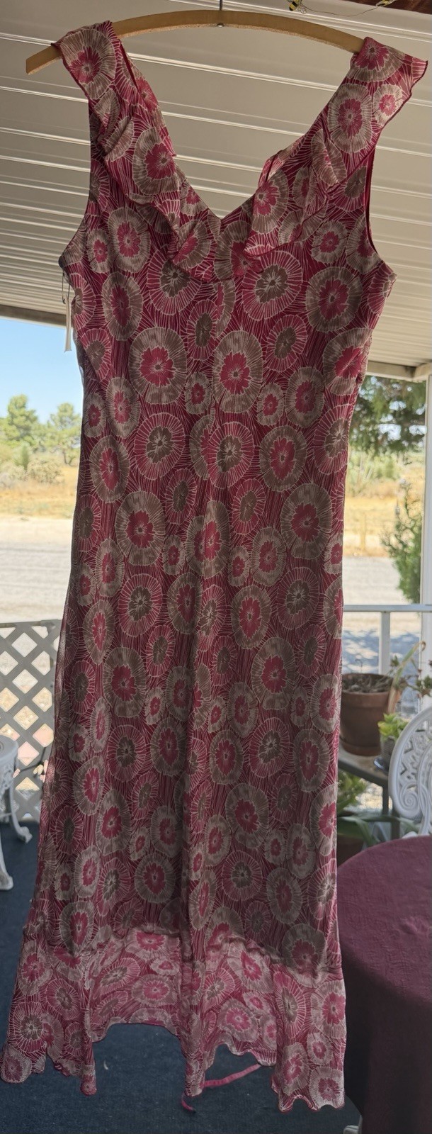 Jonathan Martin Studio 100% Silk Dress Y2K Boho SZ 8