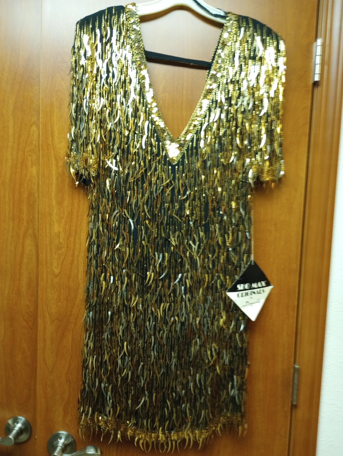 Gold Metal Cocktail Dress