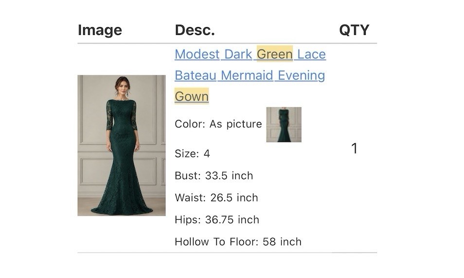 Green Lace Mermaid Dress