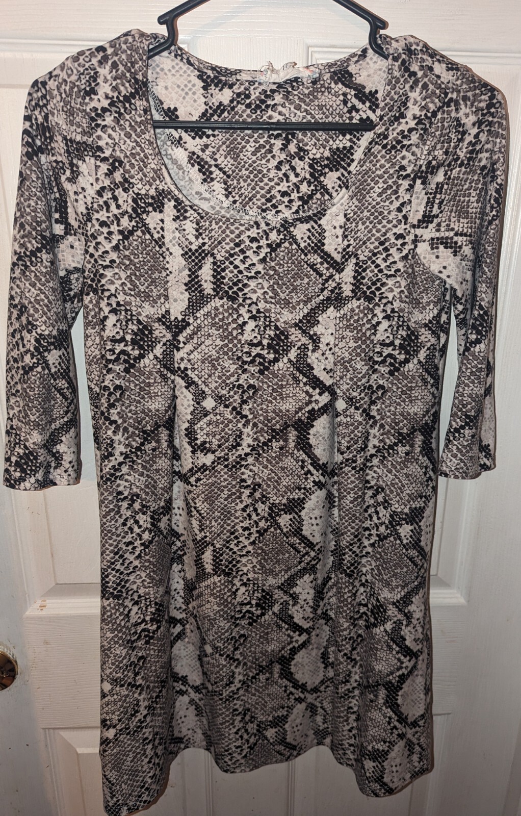 Pink Rose Rattlesnake Print Dress S Small Womens Short