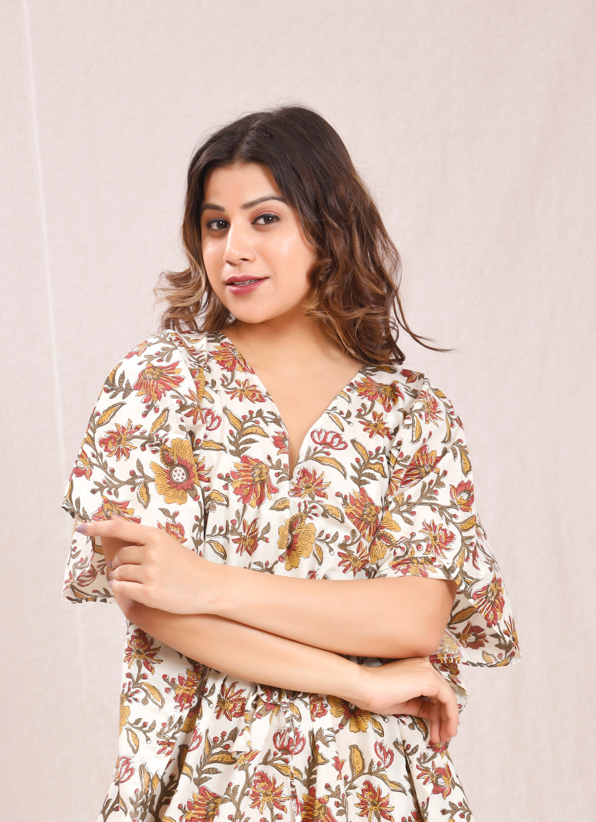 Handmade kaftan cotton plus size regular kaftan resort wear cotton loungewear