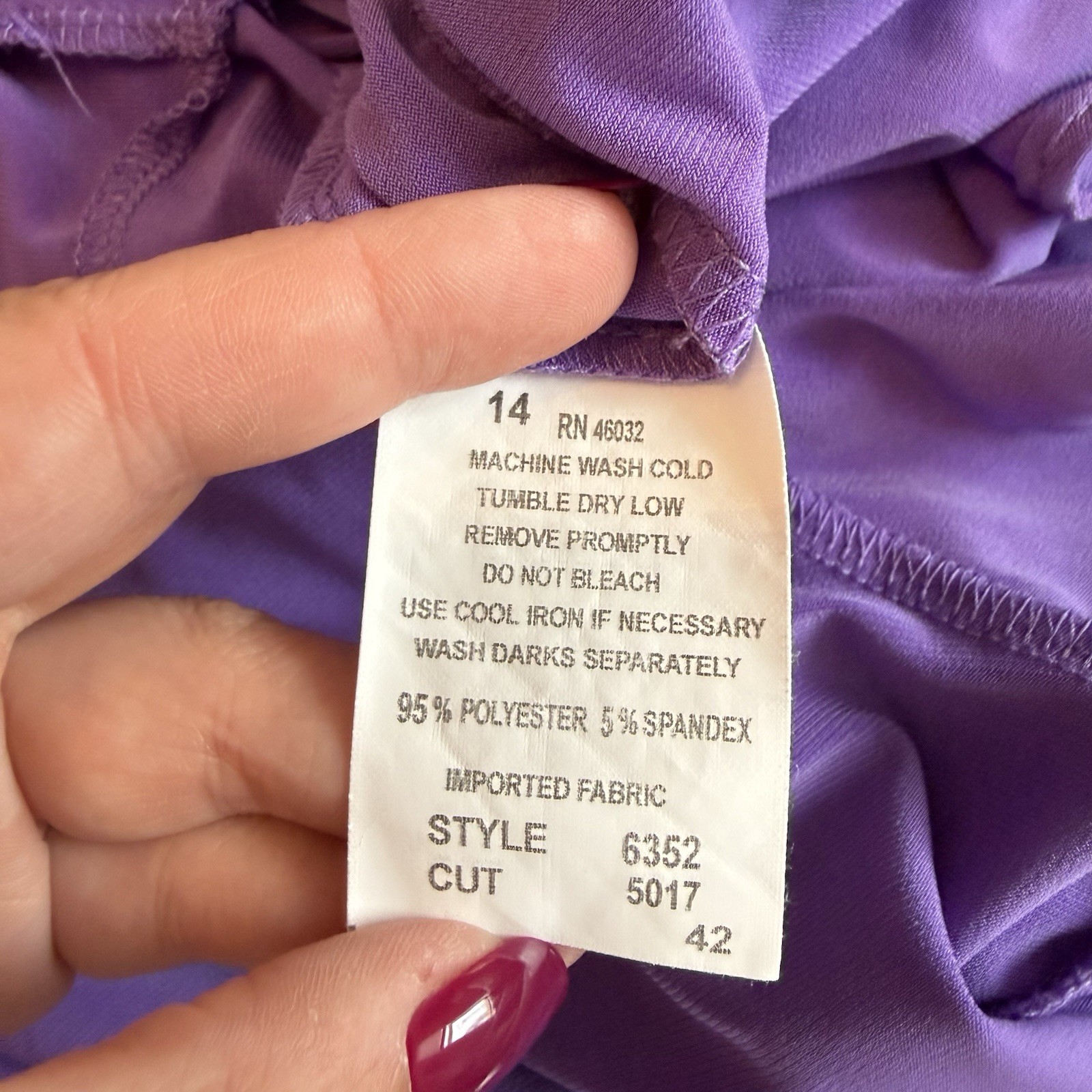 Southern Lady Purple Solid Knit Shift Midi Dress Scoop Neck Flutter Sleeve L