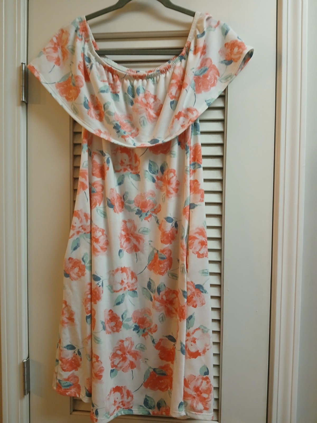 7th Ray Dress made in USA Size Small Off Shoulder Pockets Whimsical Festival
