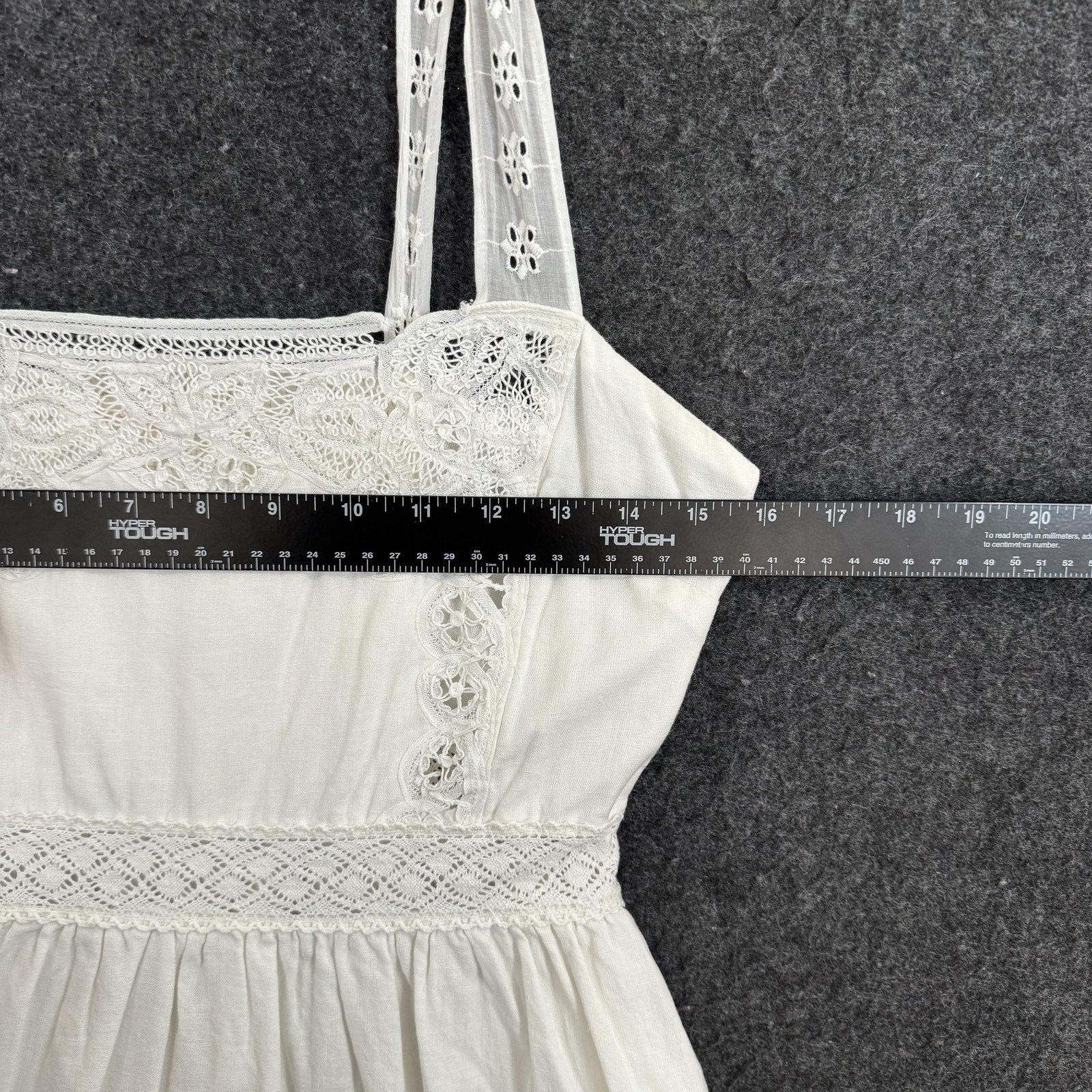 LoveShackFancy Tariah Pinafore Dress Women’s 8 White Eyelet Lace Revolve