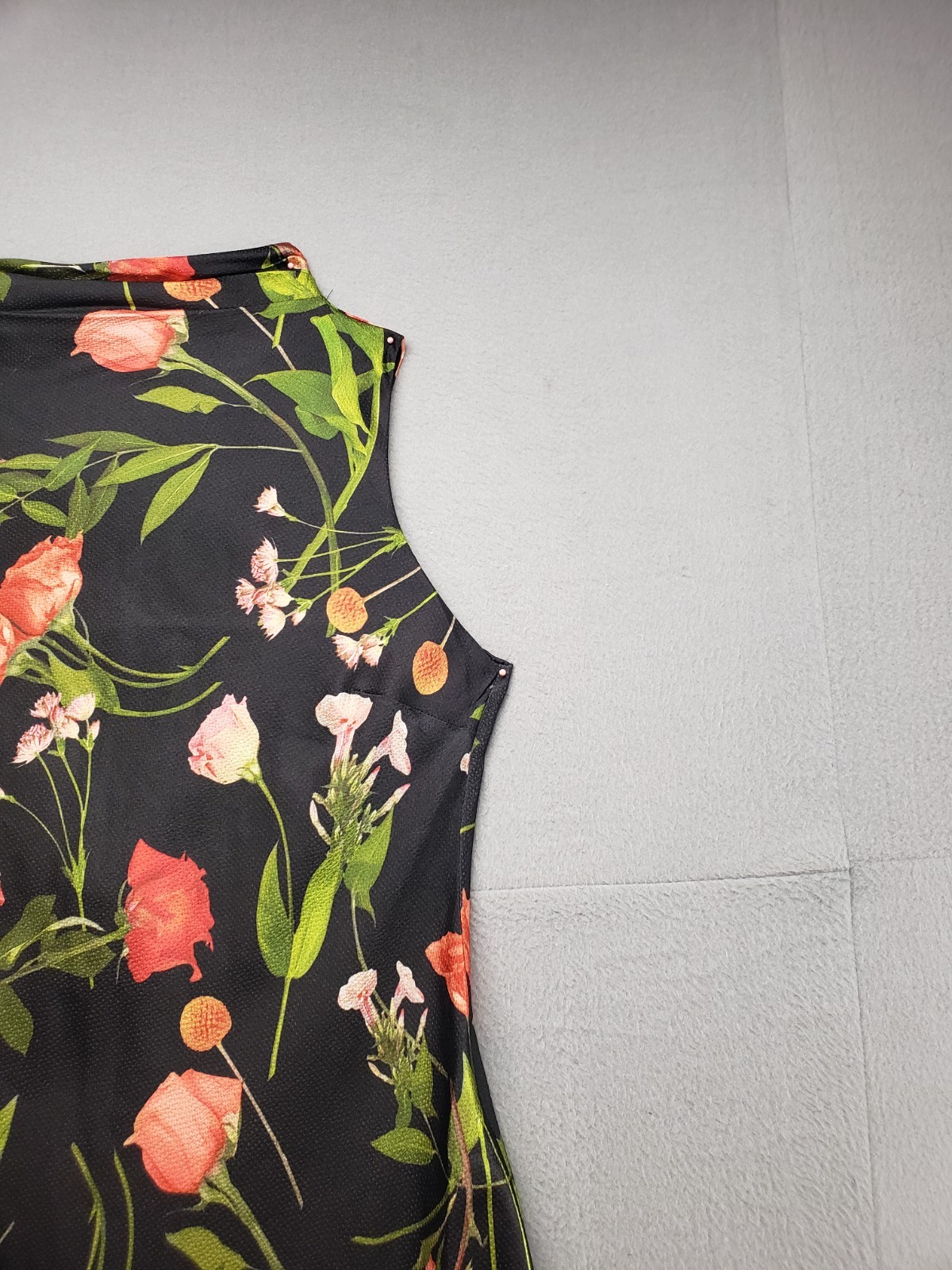 Ted Baker Women Maxi Dress 3 Multicolor Floral Back Tie Sleeveless Cocktail