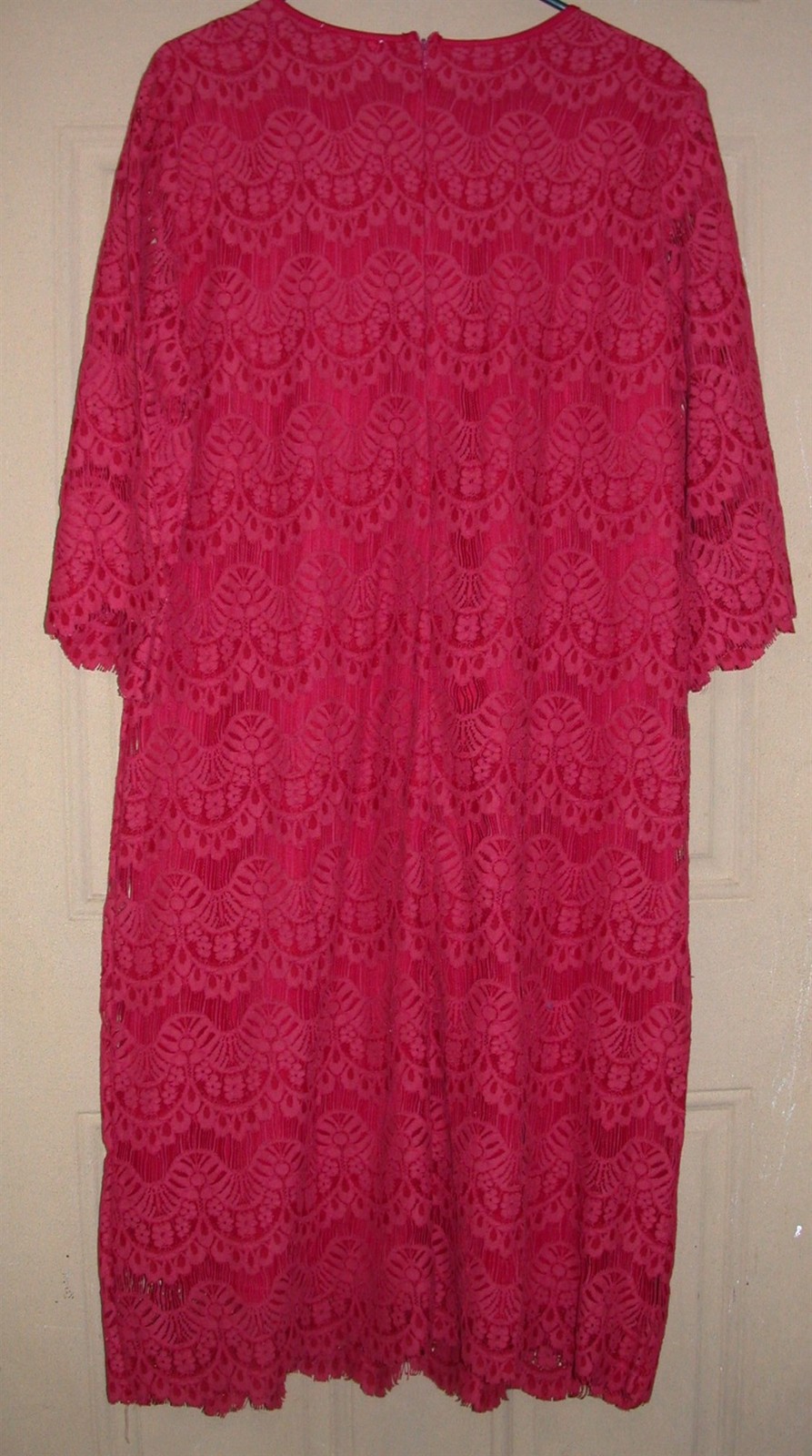Expressions V-Neck Lace Dress ~ Crimson ~ Size XL **NEW**