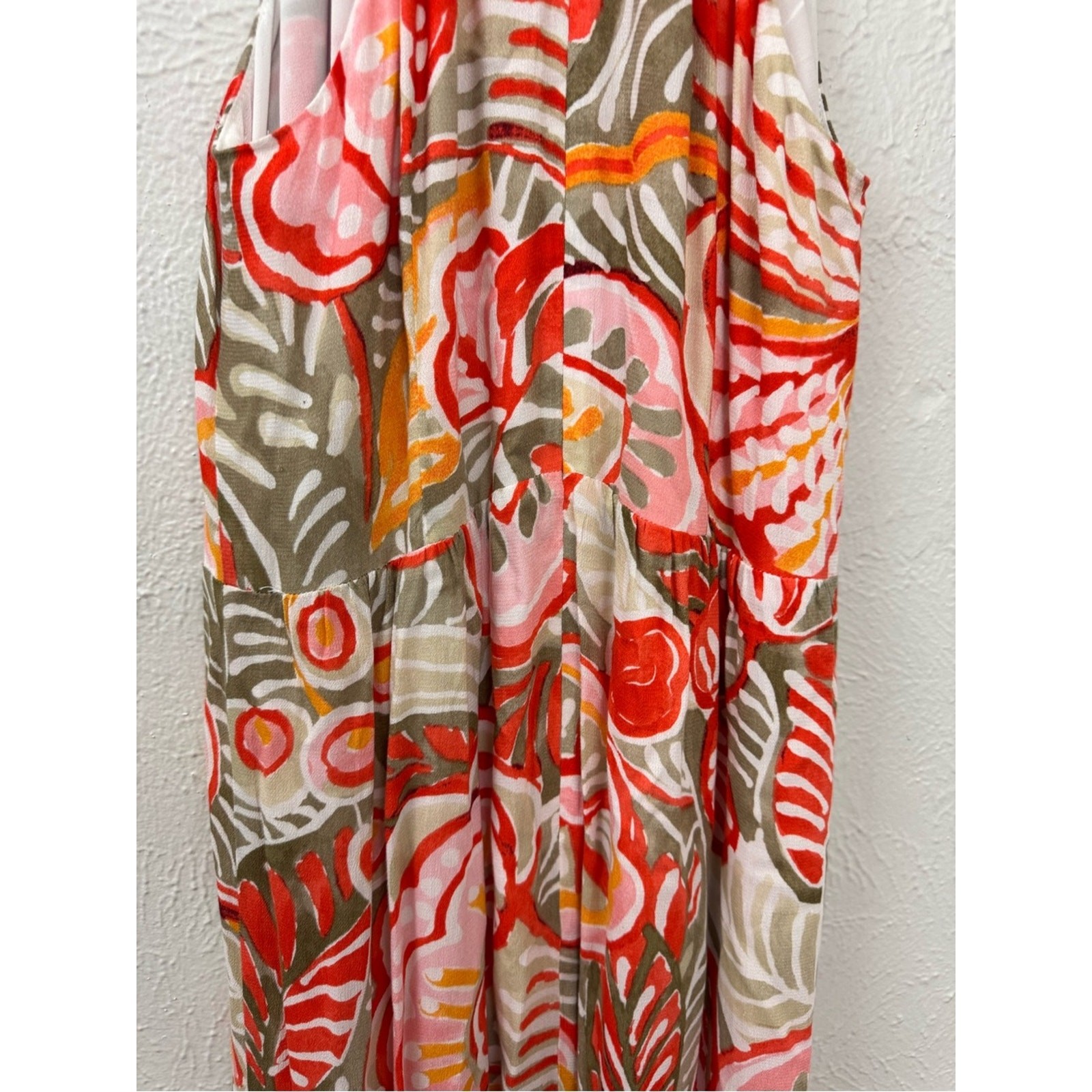 NWT Ann Taylor LOFT Floral Print Maxi Dress Size 4 Tropical Boho Summer Dress