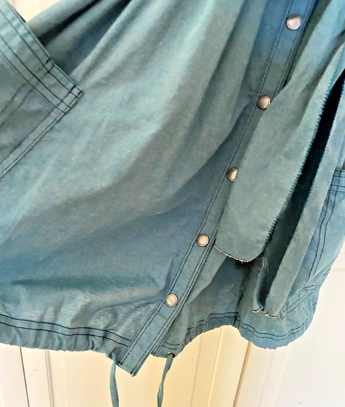Zac Posen X Target Sleeveless V Neck Denim Chambray Dress Cargo Tie Waist Sz S