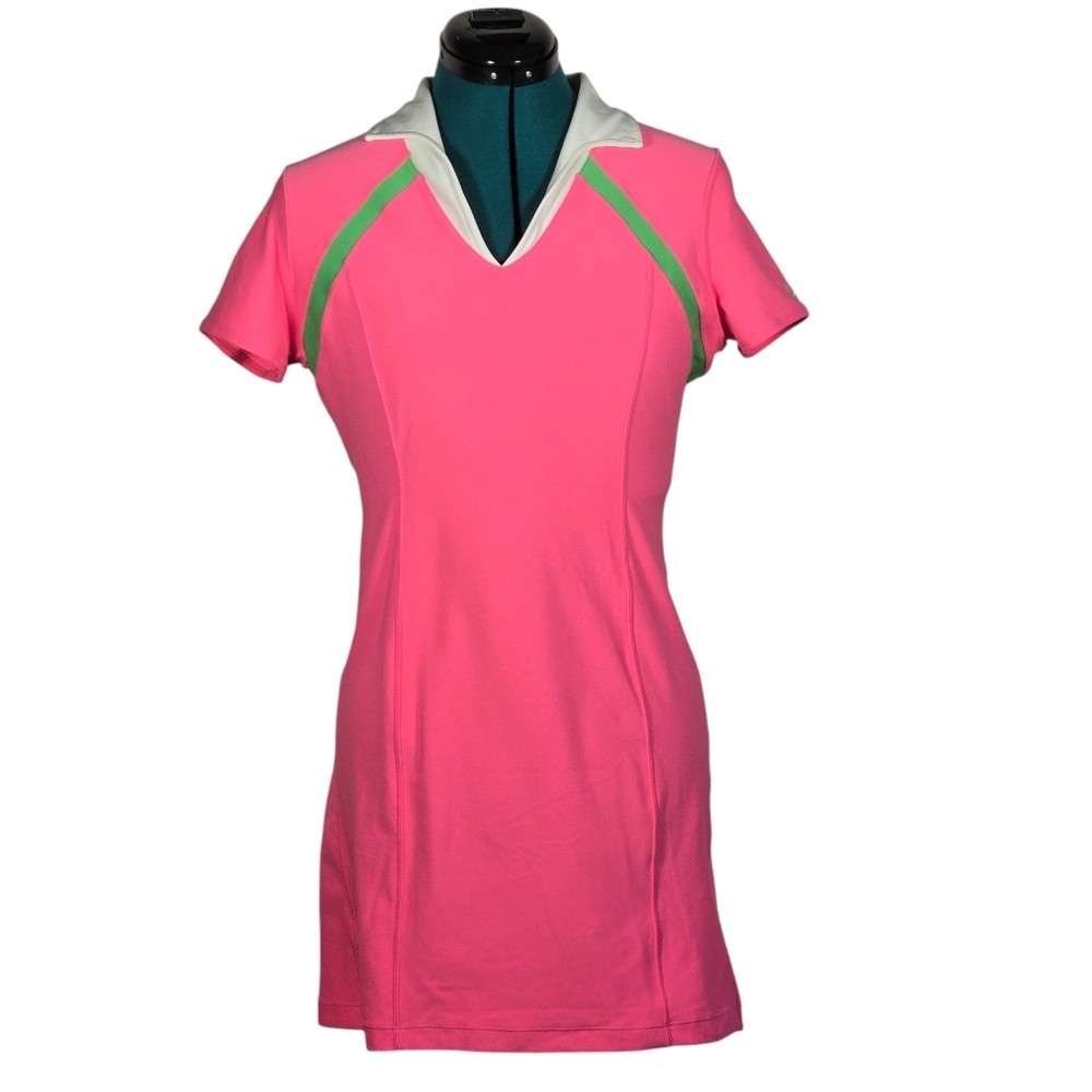 New Nike Dress Small Tennis Pickleball Golf Athletic Sports Pink Green Small NWT