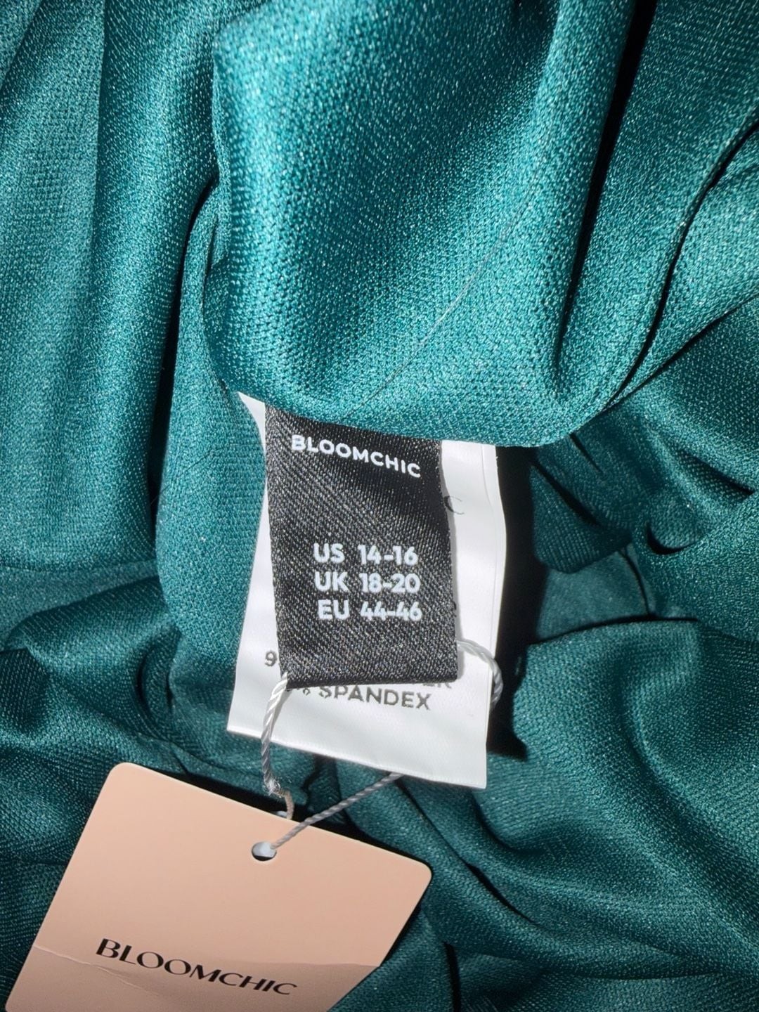 BloomChic Emerald Green Sequin Long Sleeve Wrap Midi Dress