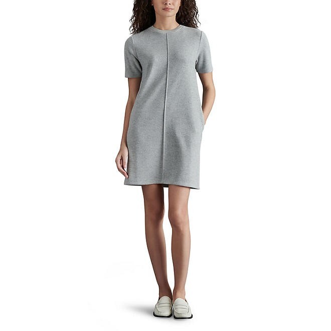 Steve Madden Women’s Short Sleeve Sweater Dress Size S Heather Grey