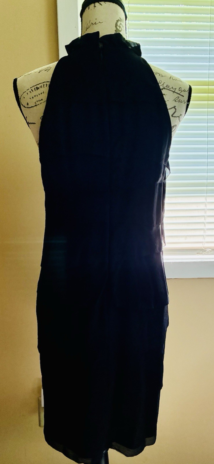Vince – 100% SILK Black Tiered Cocktail Dress – Women, Size 6
