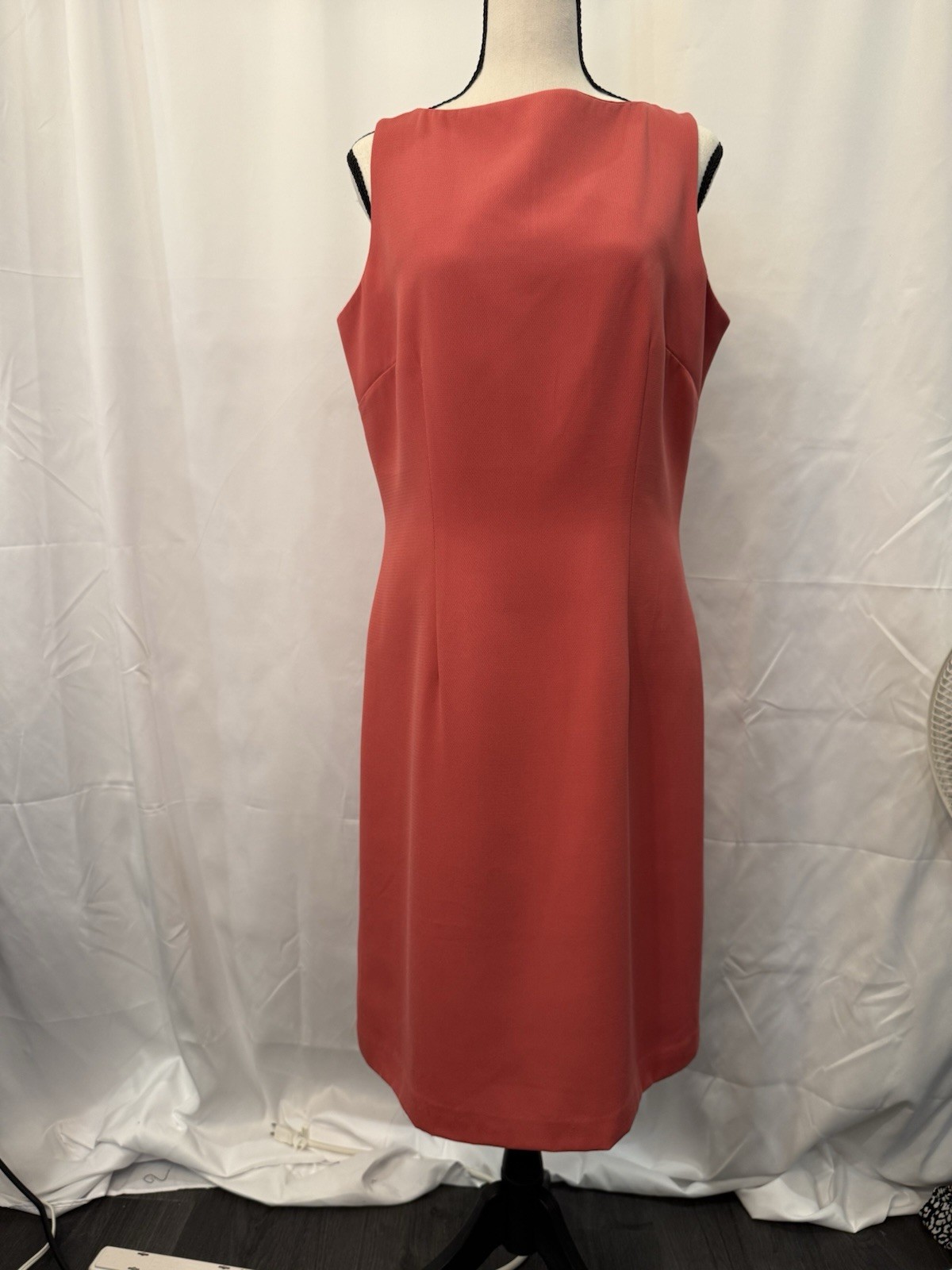 Sleeveless Pencil Shift Dress Women Size L Melon By Kate Code