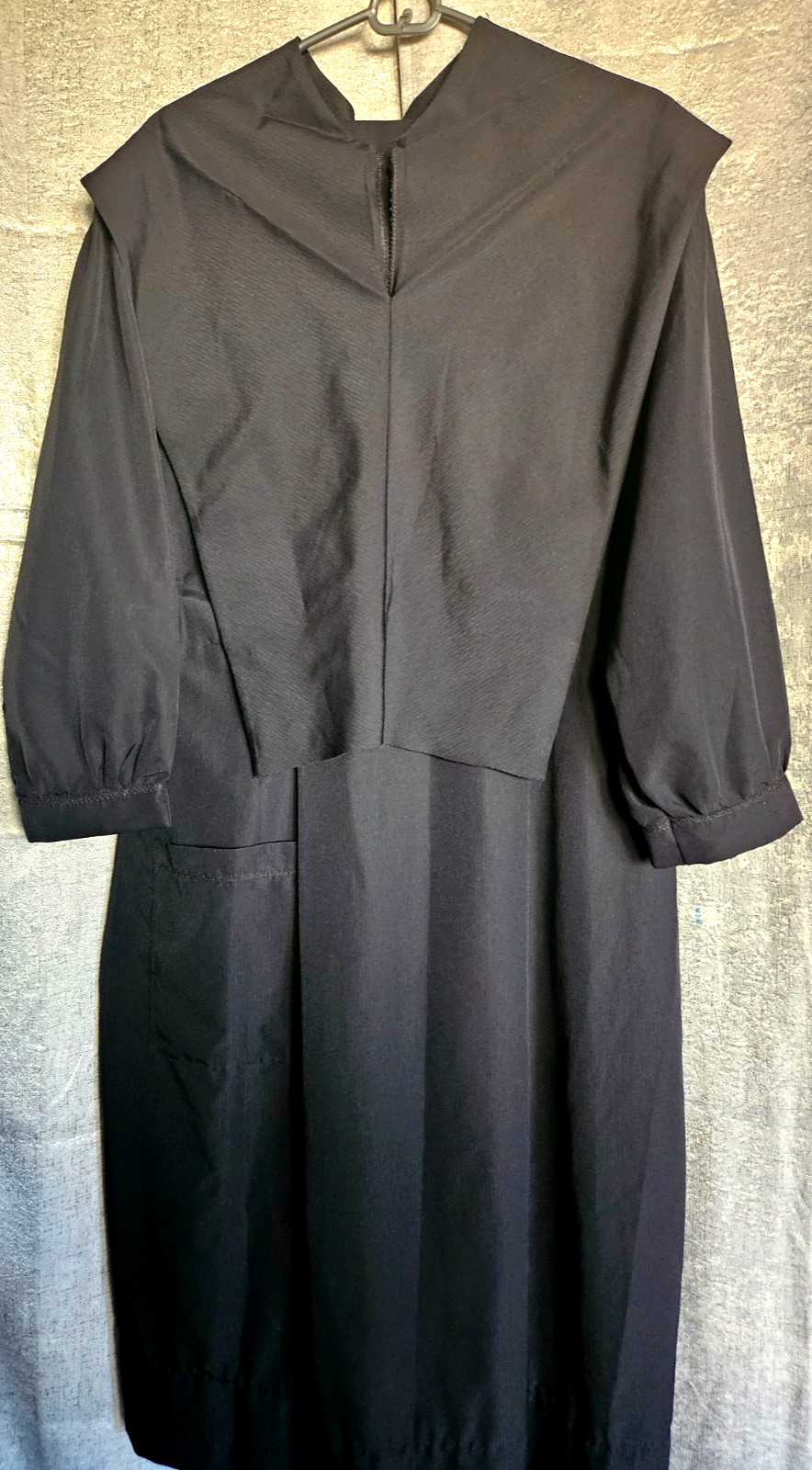 Handmade Amish/Mennonite plain Dress XL 2PCS black B 47″ W40 ” L47