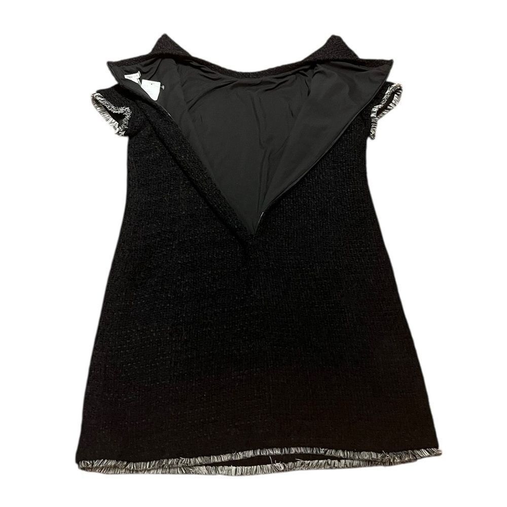 Tyler Boe Black Mini Dress with Black And White Trim, Size 12, NWT