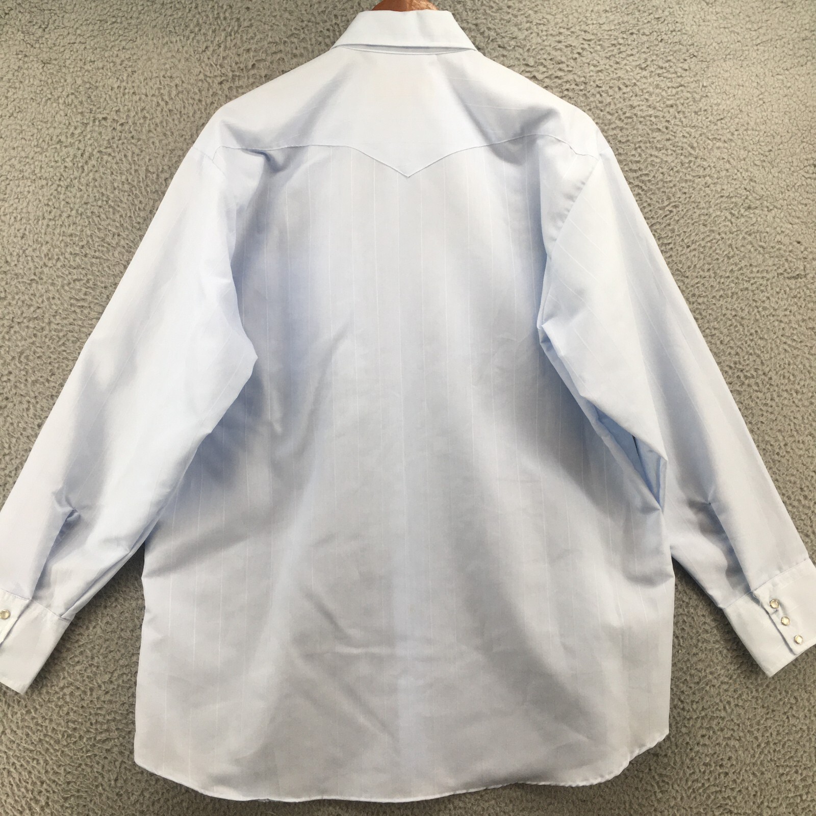 Panhandle Slim Button-Up Long Sleeve Mens 17.5 Collared Embroidered Blue NEW