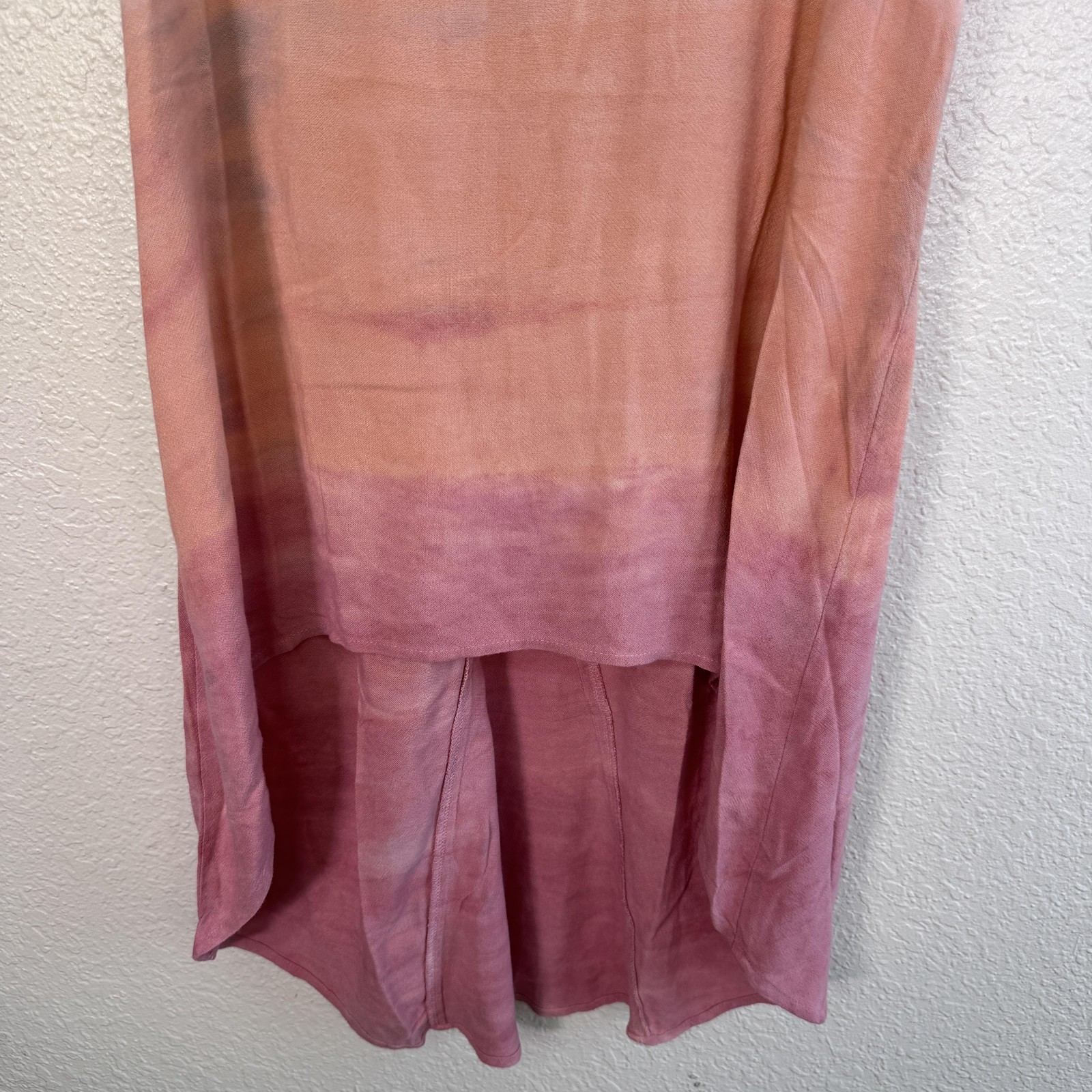 Hard Tail Forever Y2K Dress Womens Small Tie Dye Ombre Tank Hi Low Boho Beachy