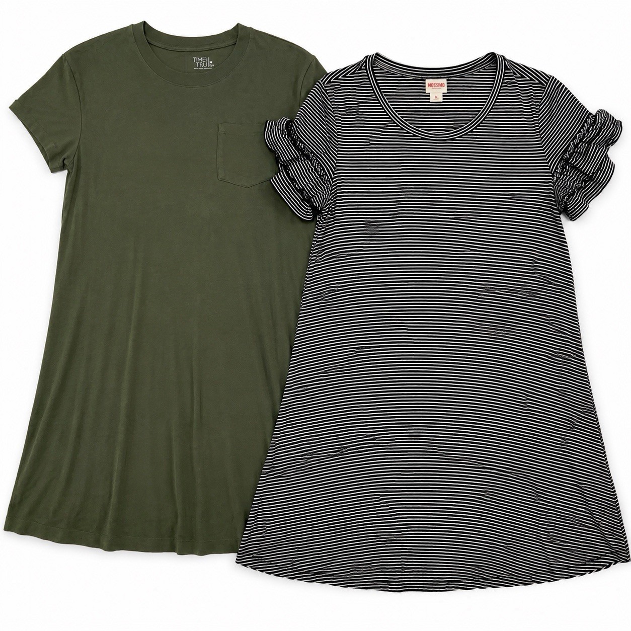 Women’s Medium Dress Bundle Time & Tru Mossimo Casual T-Shirt Dresses
