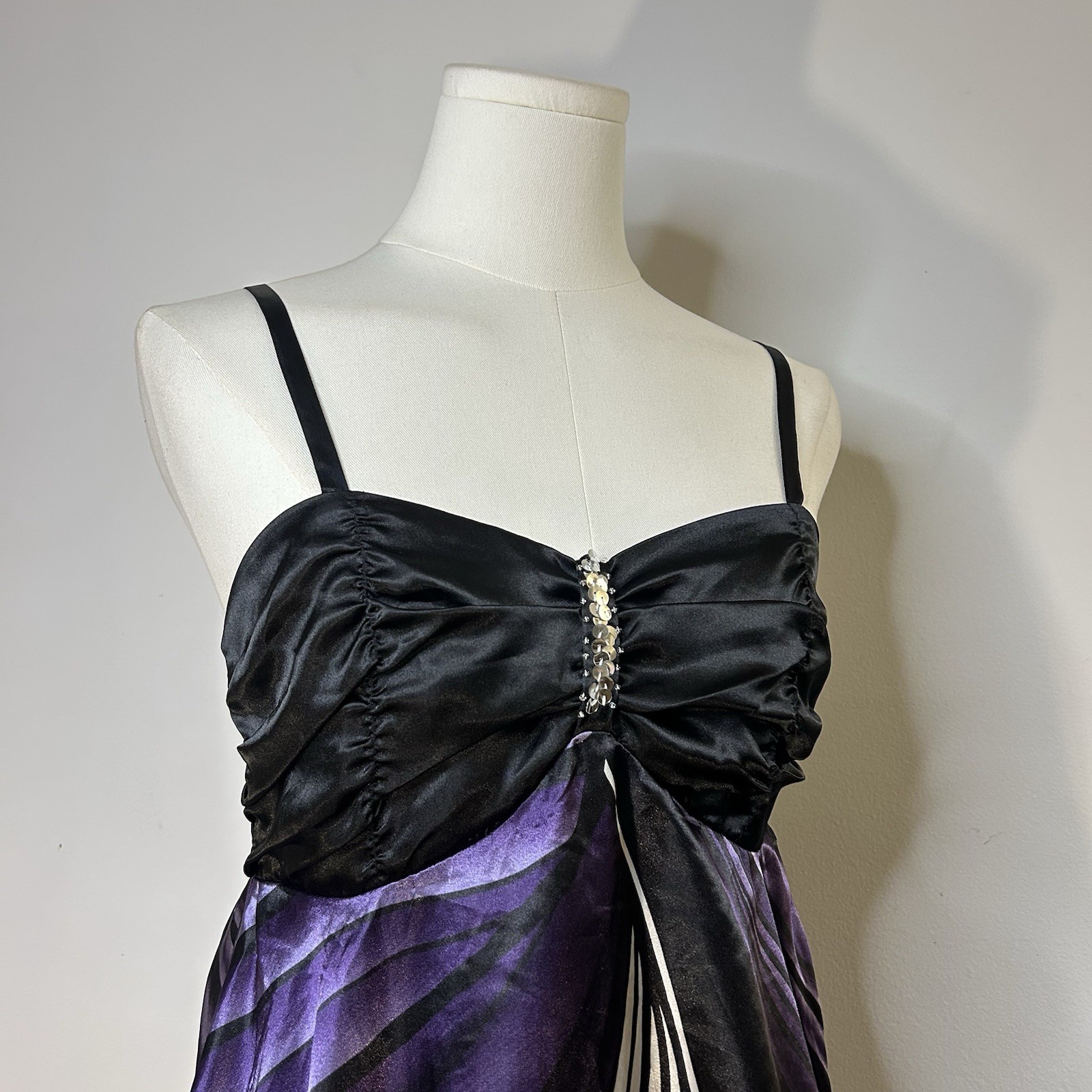Fairycore Whimsigoth Babydoll Style Dress Purple Black 31-35 Inch Bust Y2K Style