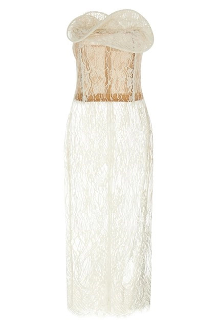 MAGDA BUTRYM 16 Cream Midi Dress New & Authentic