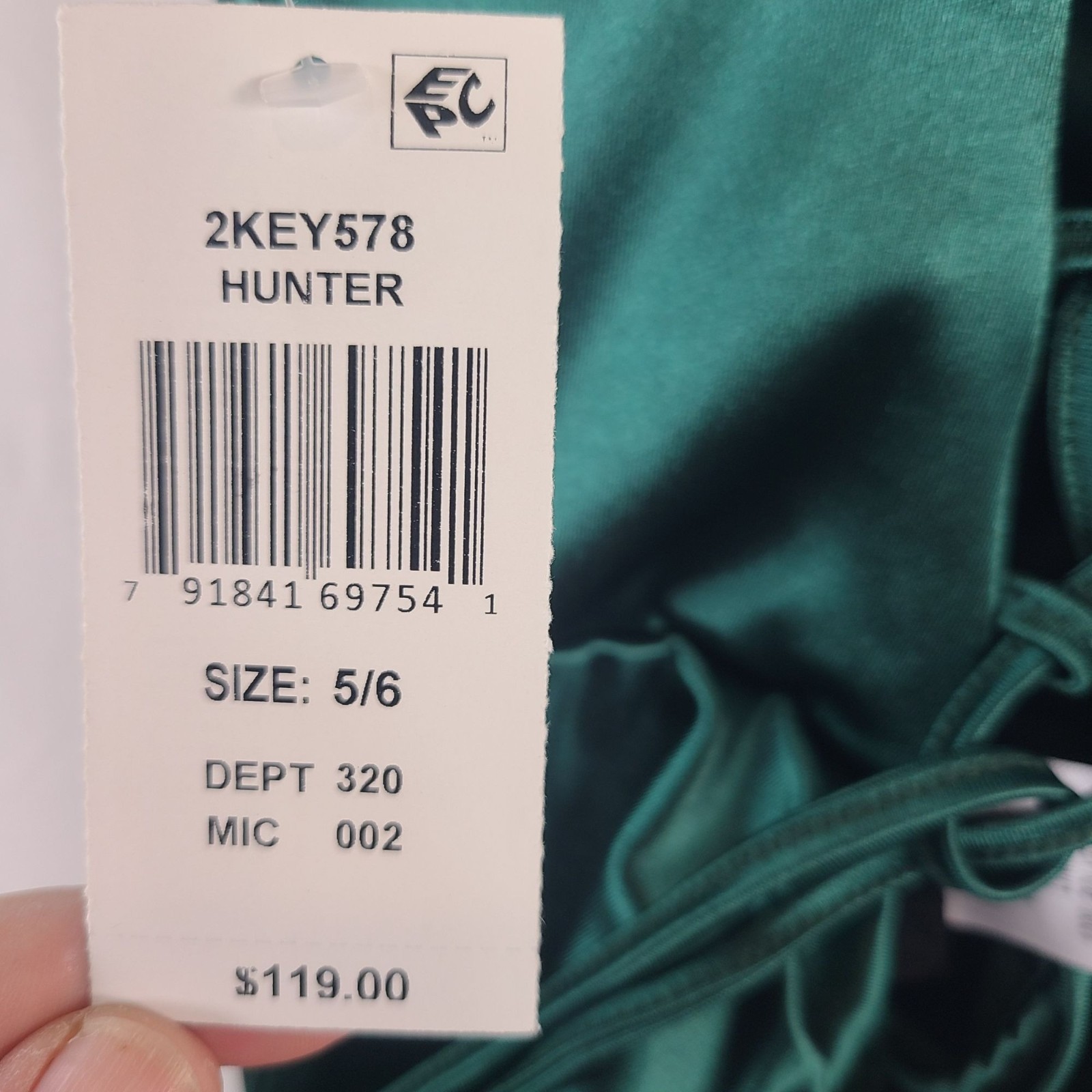 NEW B Darlin Green Satin Ruched Maxi Dress Spaghetti Straps Lace-Up Back Sz 5/6