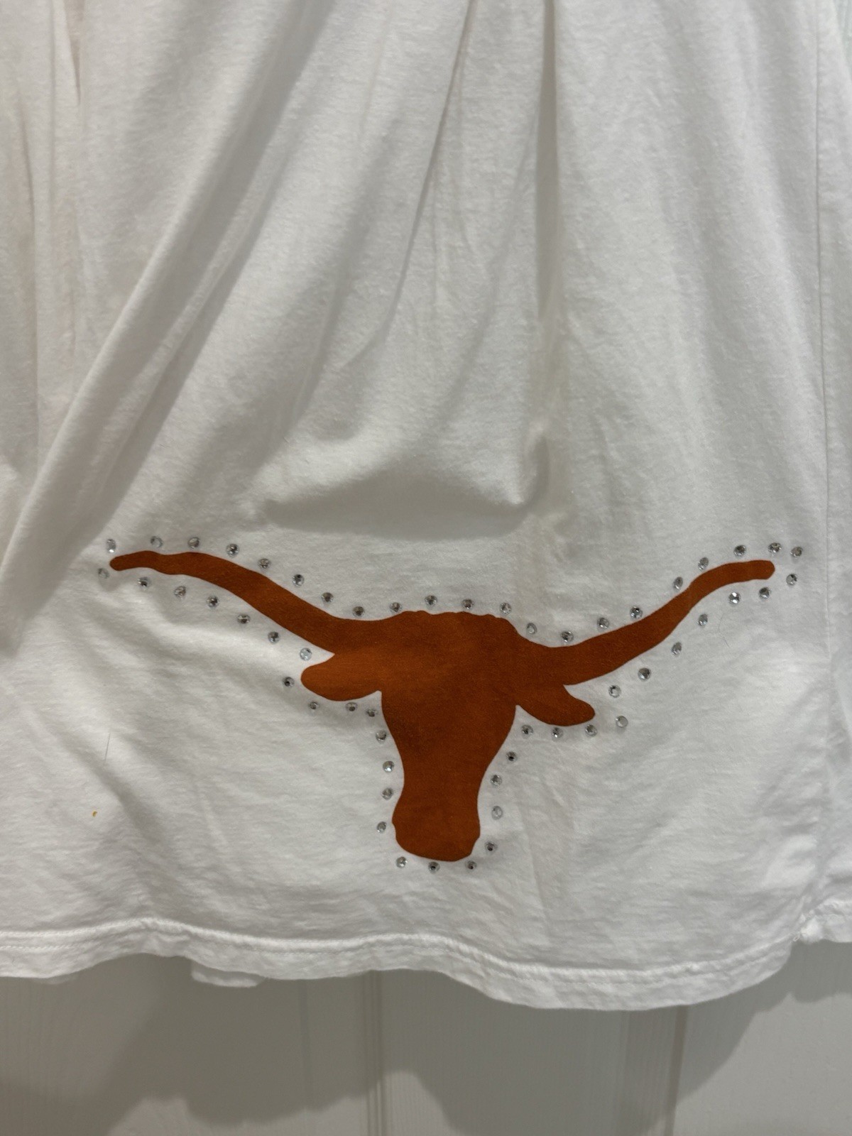 womans UT authentic apparel swize xs white dress with longhorn logo