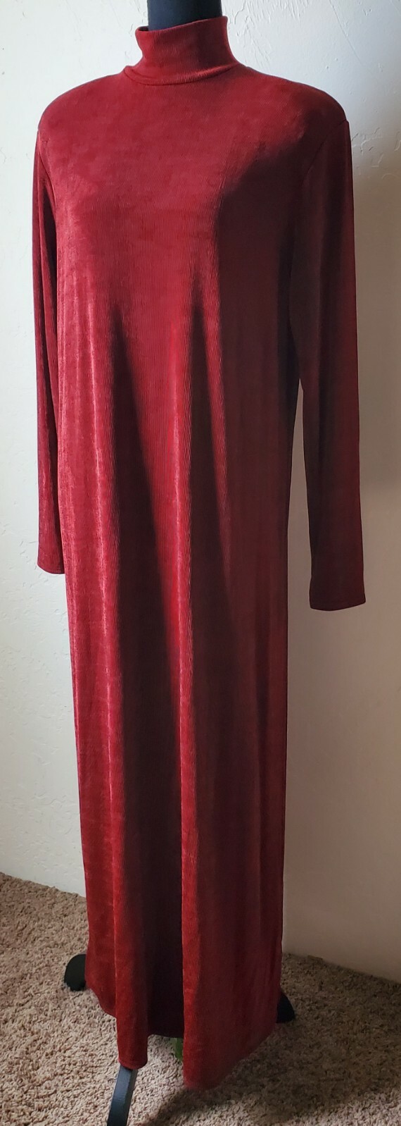 #39 – LINDA LUNDSTROM Basics Red Dress + Cardigan 2Pc Set L NWT New Vintage 70s