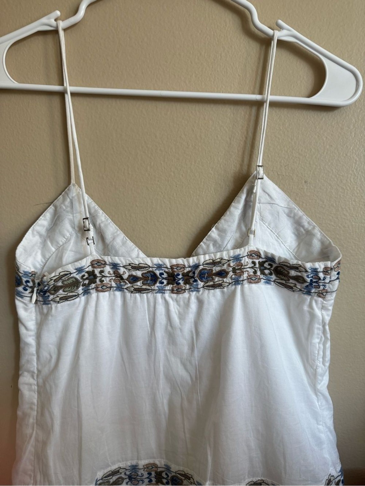 Abercrombie & Fitch White Embroidered Skort Dress V-Neck Spaghetti Strap XS NWT