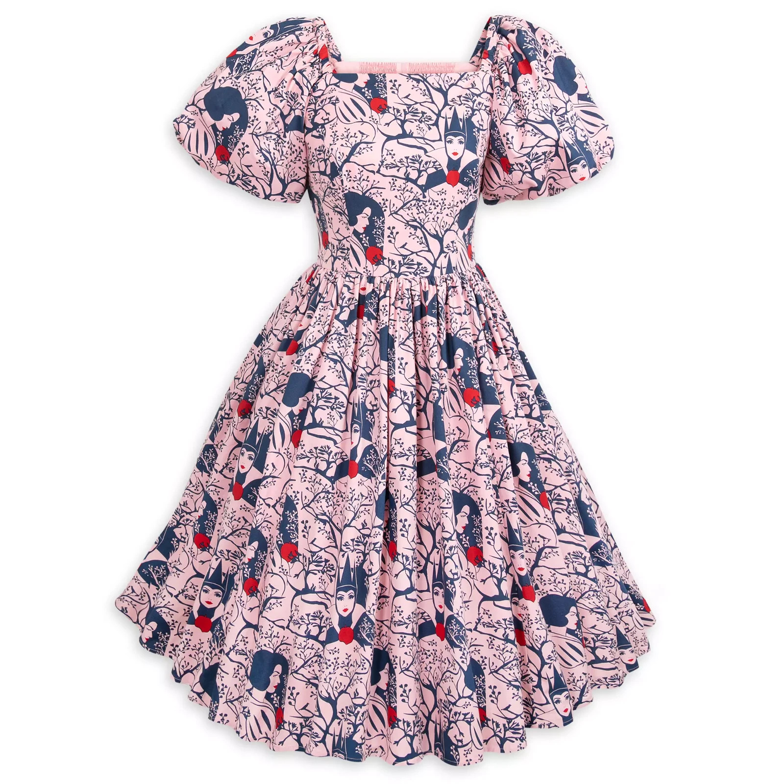 NEW Disney Dress Womens 2X 2XL Pink Snow White Evil Queen Puff Sleeve Parks Blue