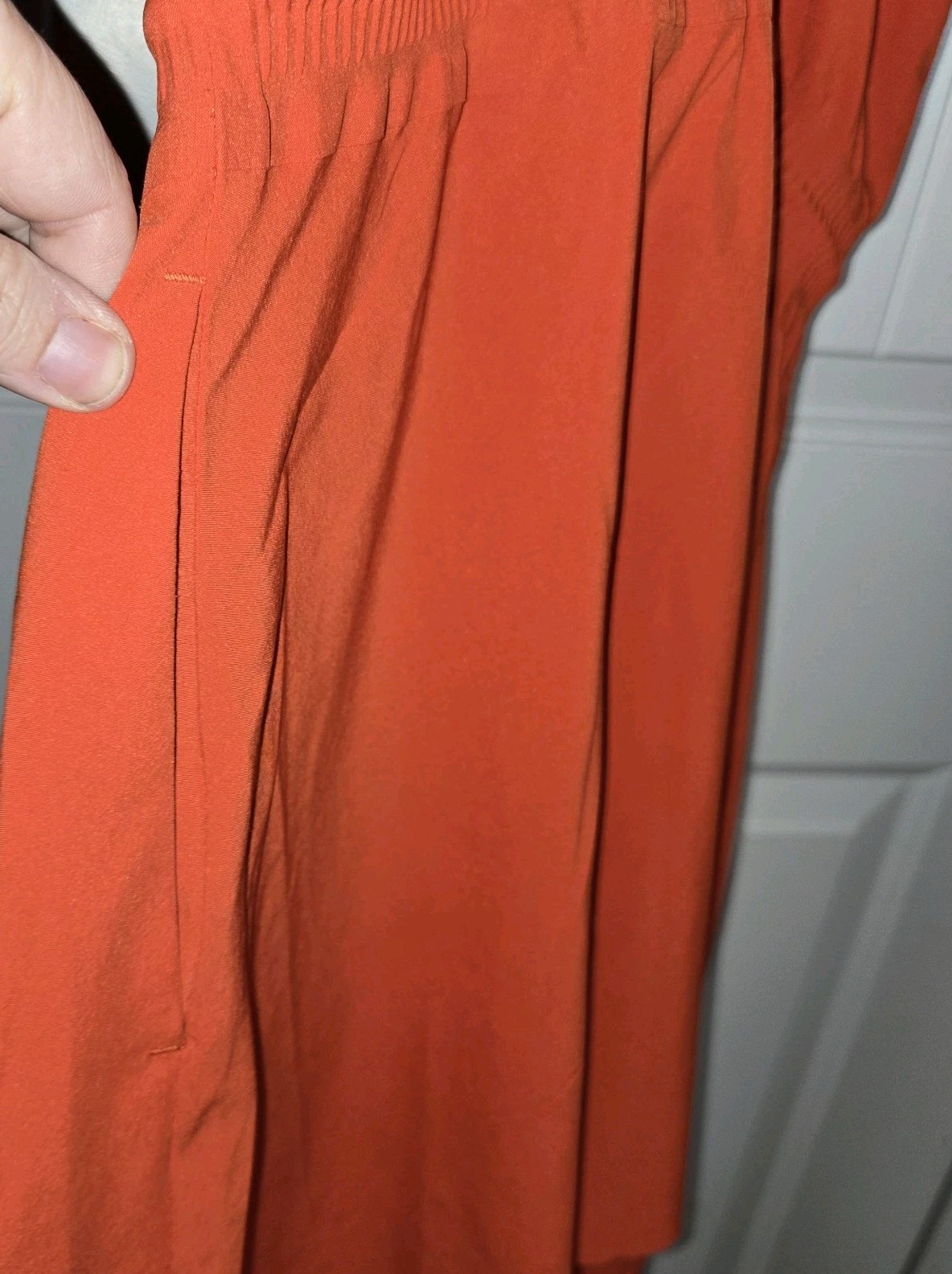 Athleta Savannah Strap Mini Athletic Dress Tie Waist Size S Orange Sleeveless