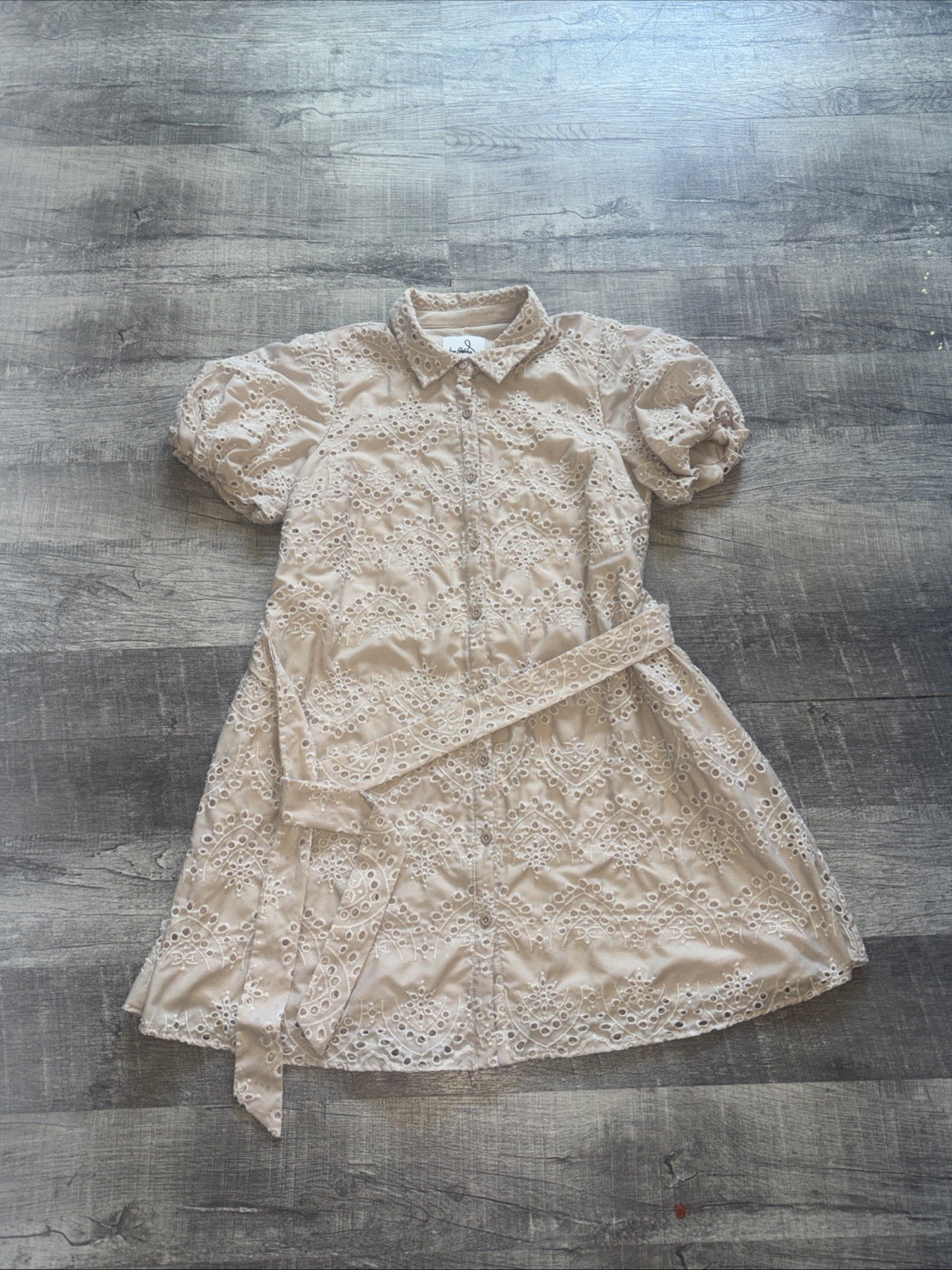 Sam Edelman Puff Sleeve Eyelet Shirtdress