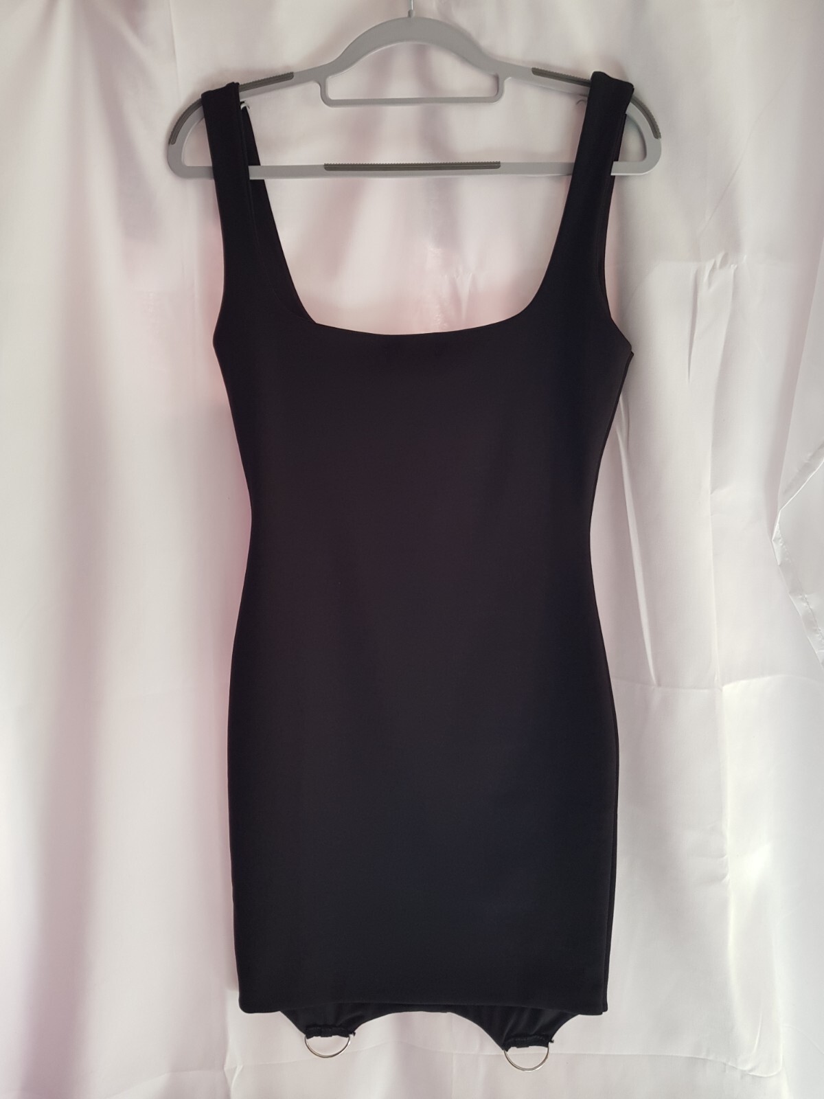 Prettylittlething Black Sleeveless Hook & Eye Bodycon Dress Size S