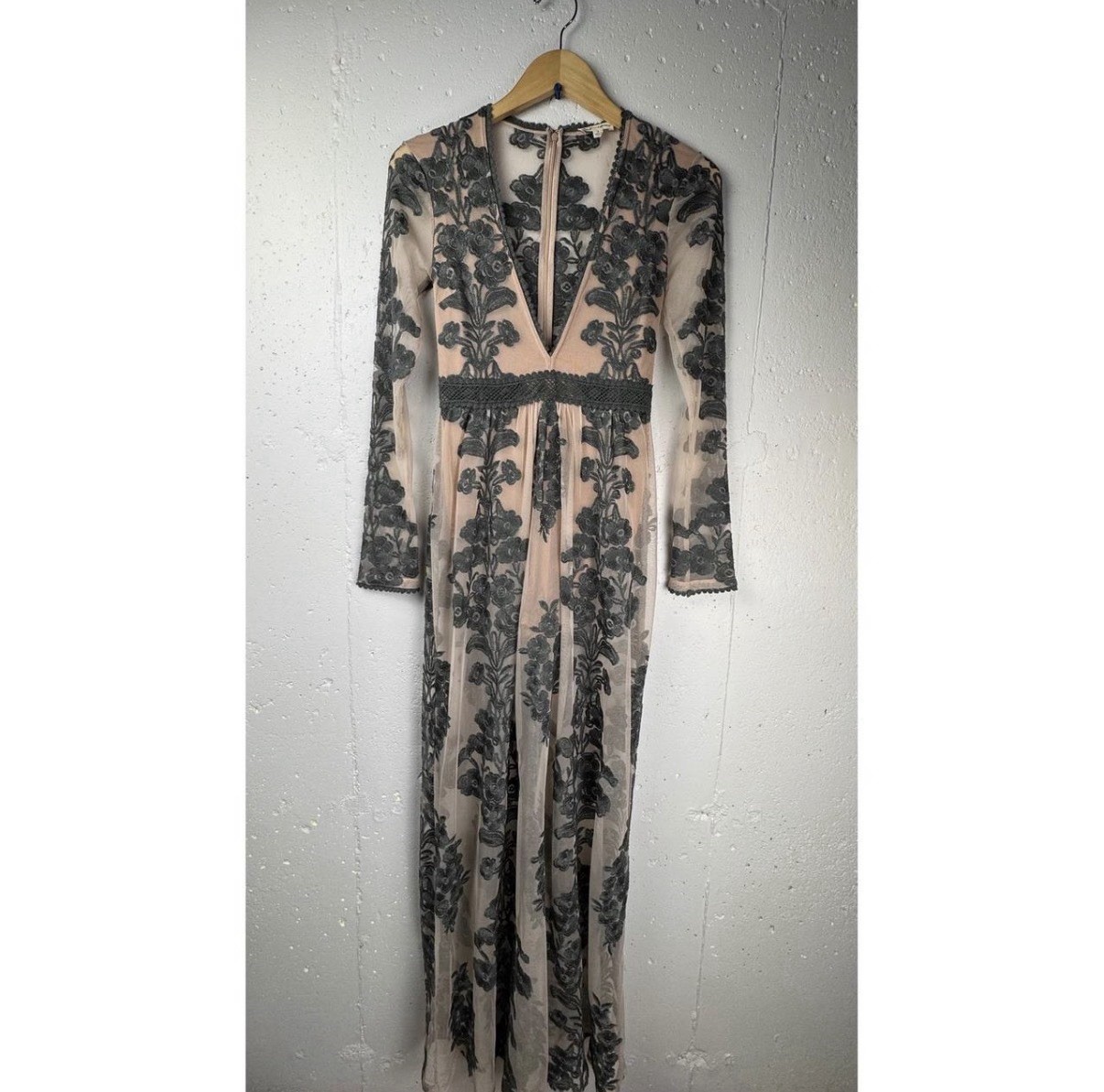 For Love & Lemons Temecula Maxi Dress Rare Moss Green s