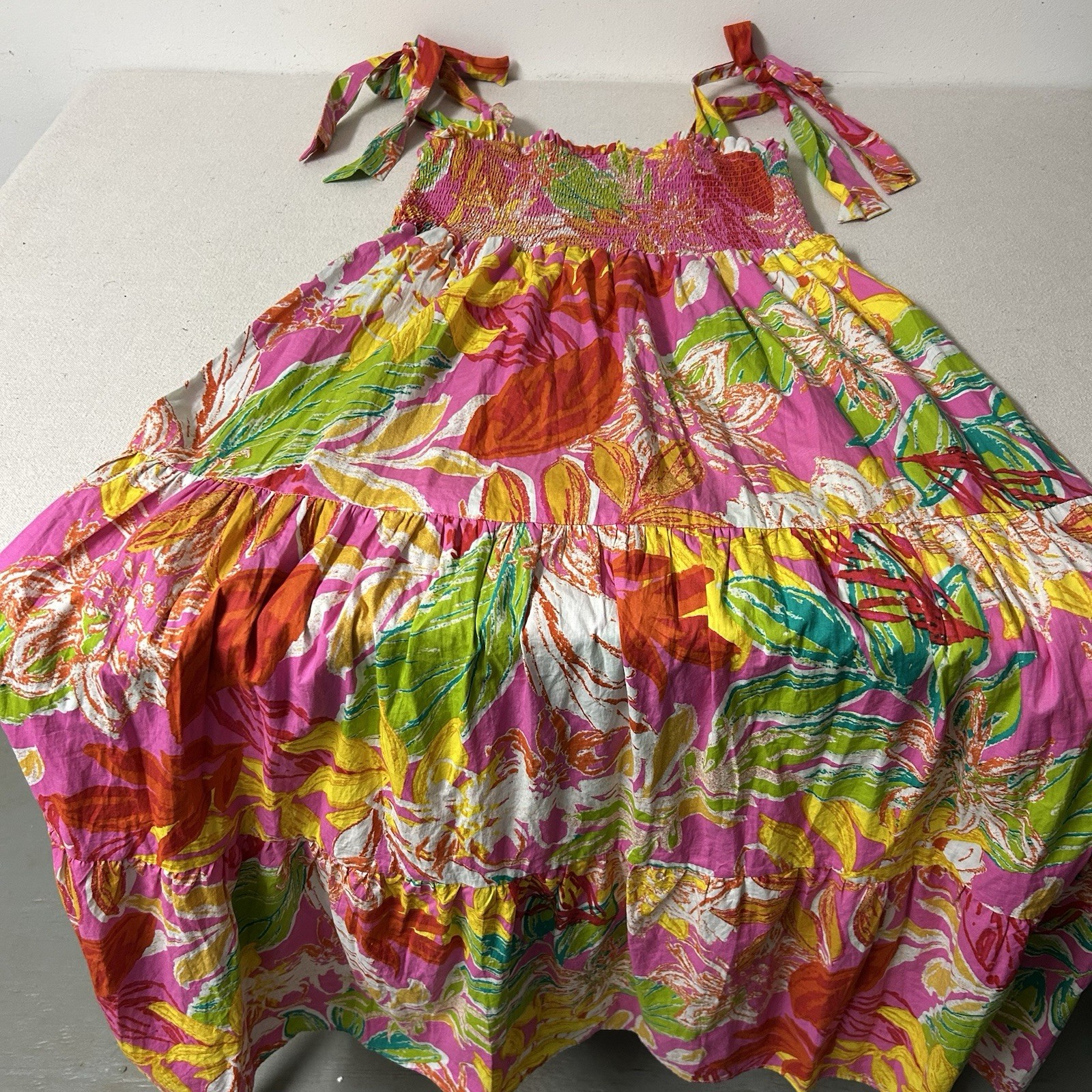 Flying Tomato Forget Your Troubles Maxi Dress Women’s M Multicolor Tie Straps
