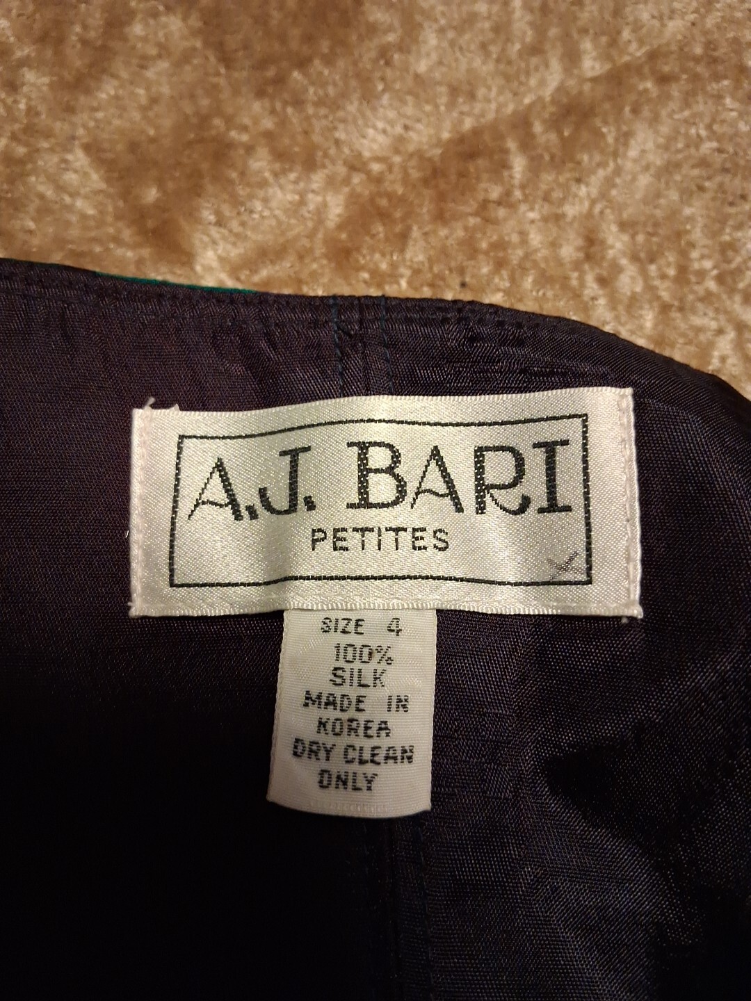 A. J. Bari Silk Floral Print Strapless Cocktail Dress Size 4 P NWOT