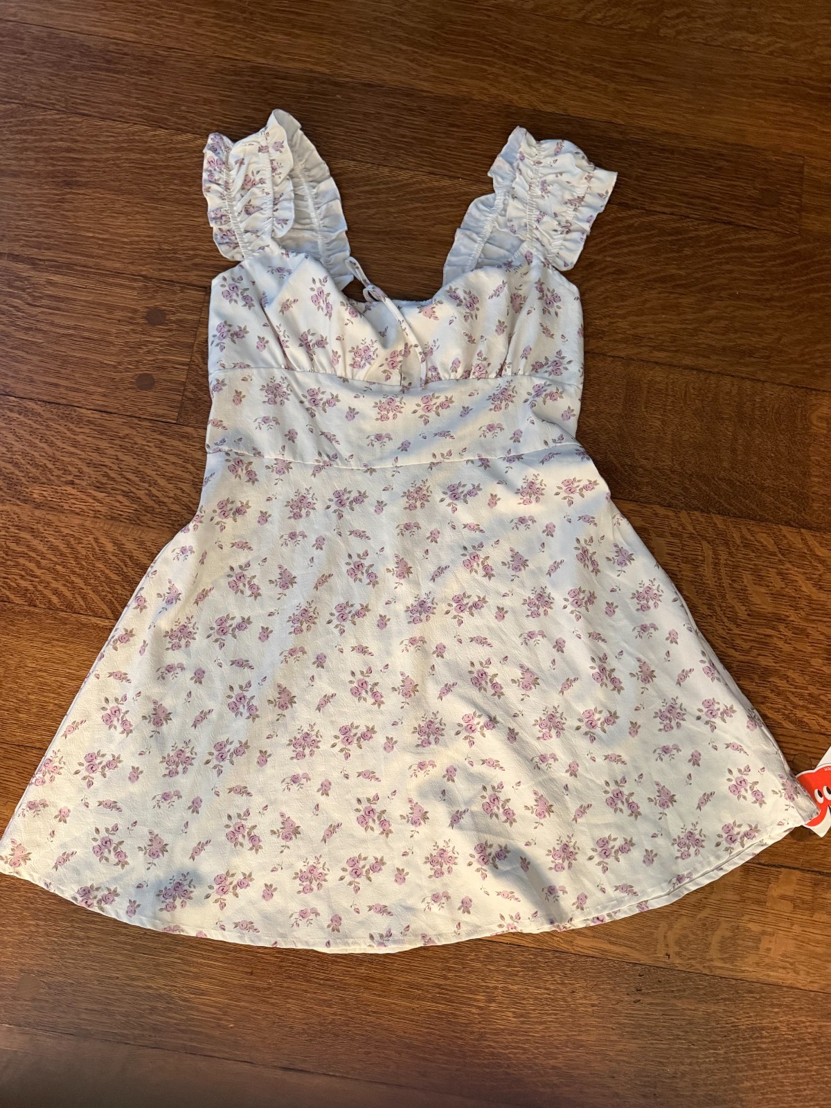 Cider sundress, white with pink flowers, size M, brand new with tags