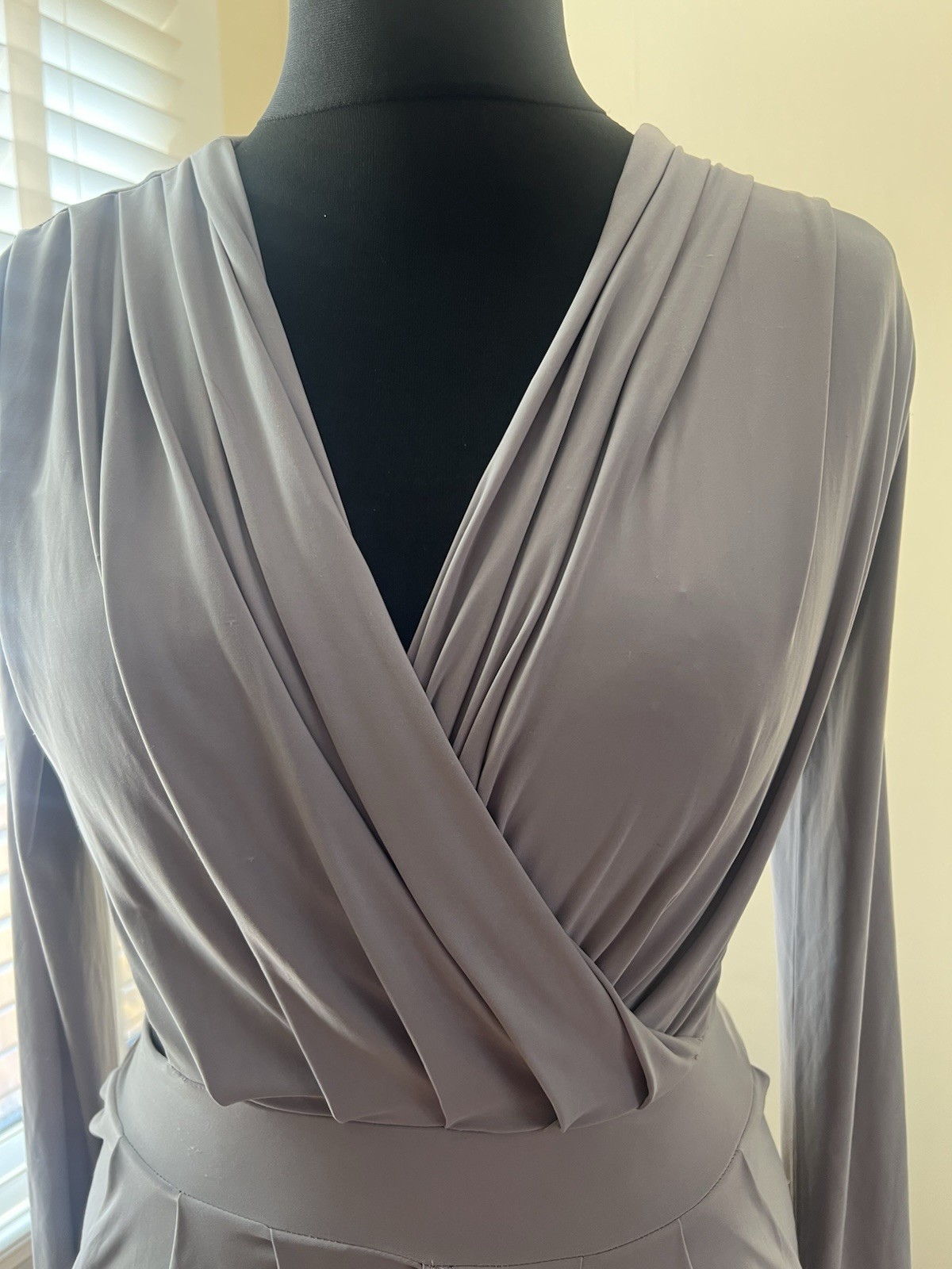 Grey Sexy Backless Party Open Slit Dress