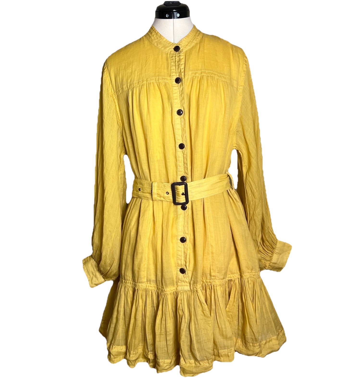 Banana Republic Women’s LS Button Front Flowy Lightweight Lined Midi Dress|Sz:L