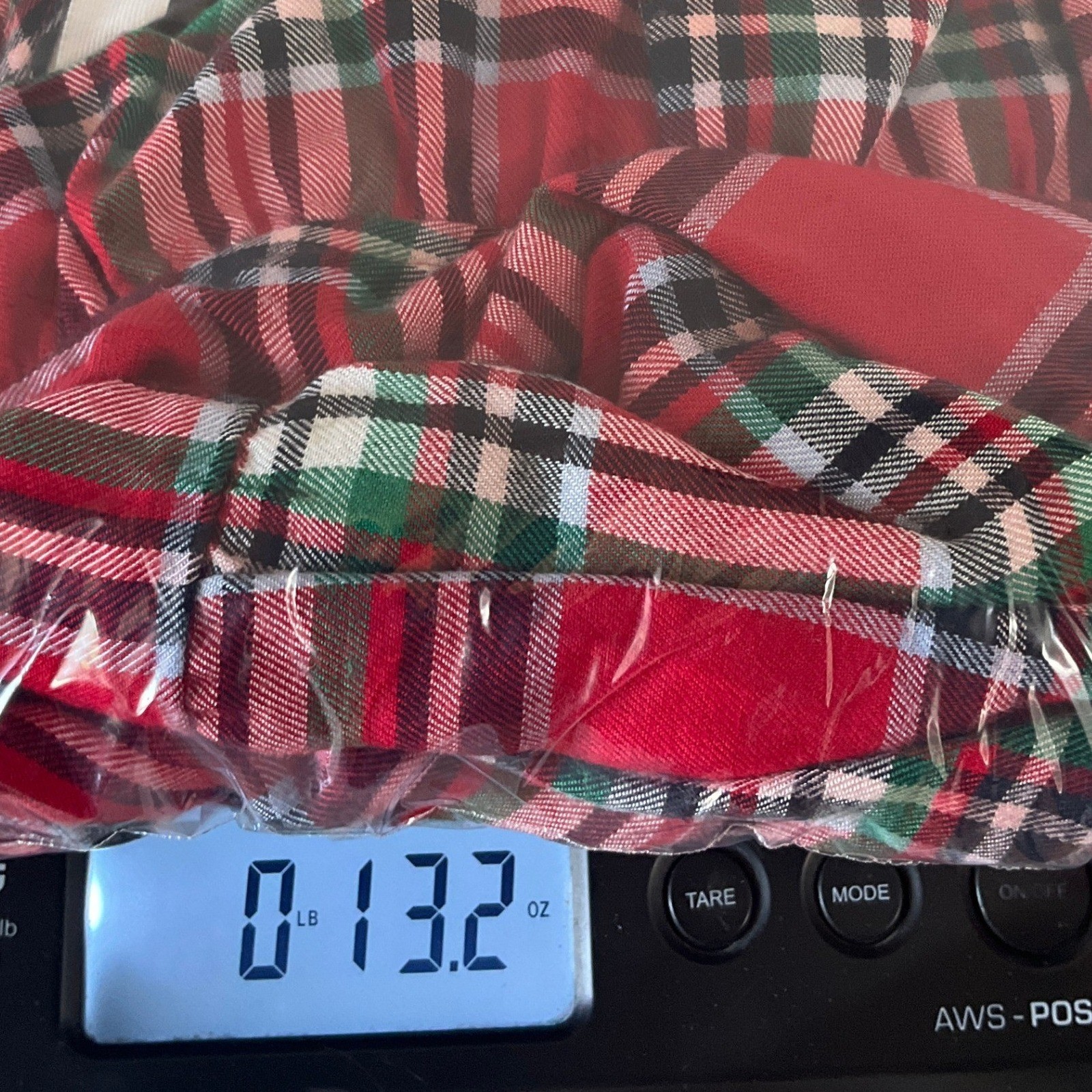 Crown & Ivy Plaid Dress Womens Large Red Ruffle Smocked Tiered Holiday