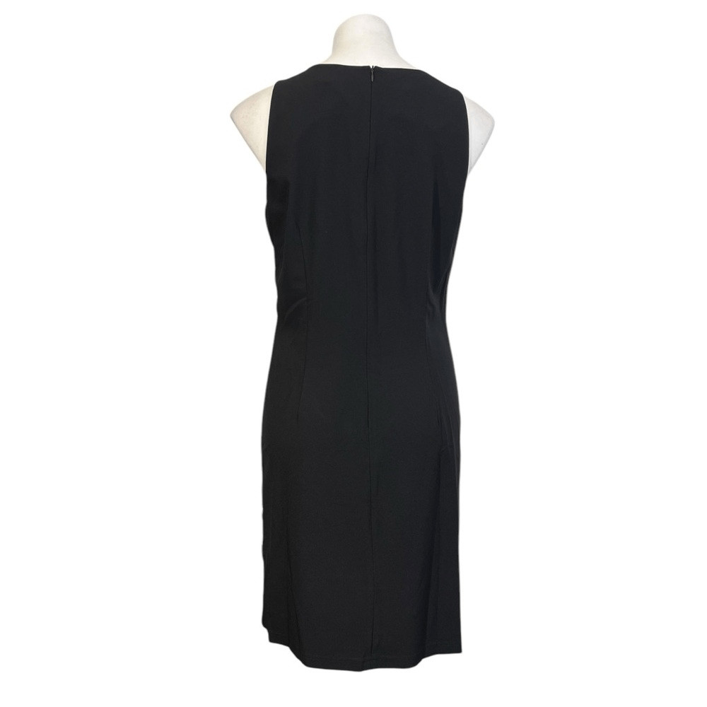 Samuel Dong dress M black white multi sleeveless knee length office business