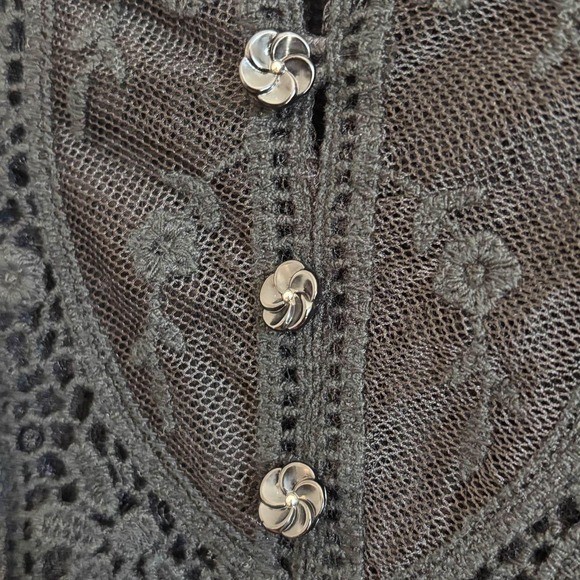 Cristina Black Lace Tunic Top