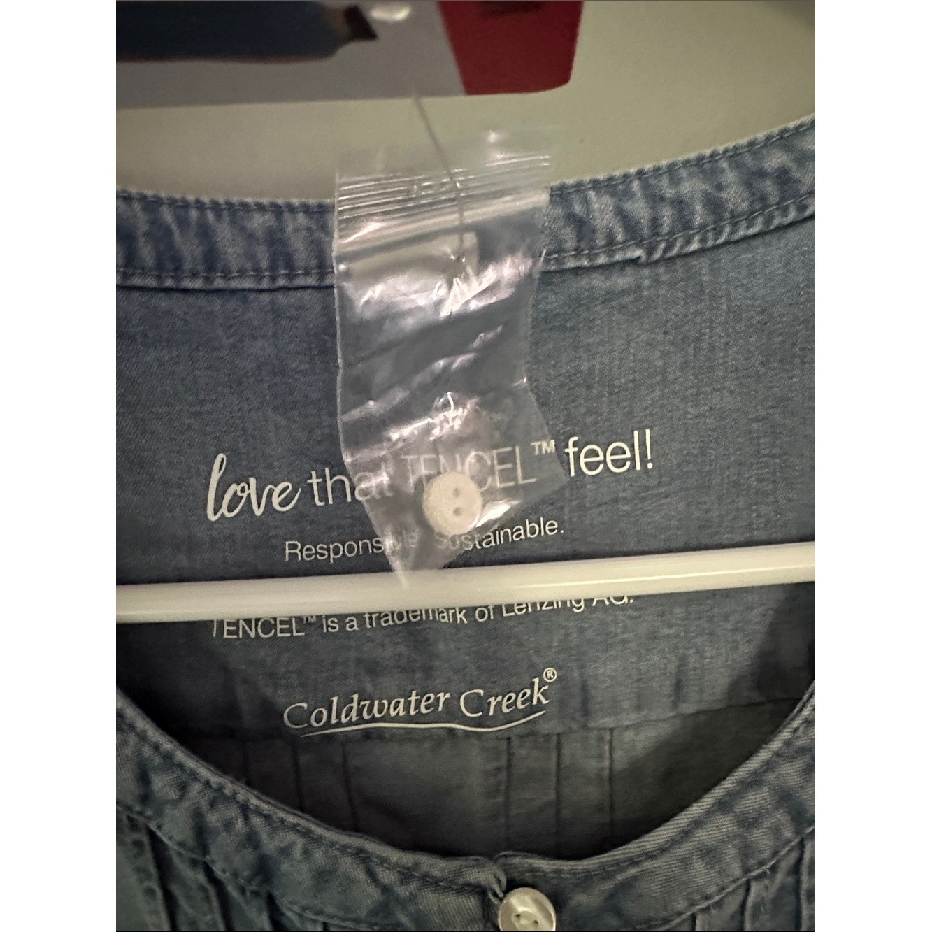 Coldwater Creek NWT Denim Midi Dress blue women’s size medium