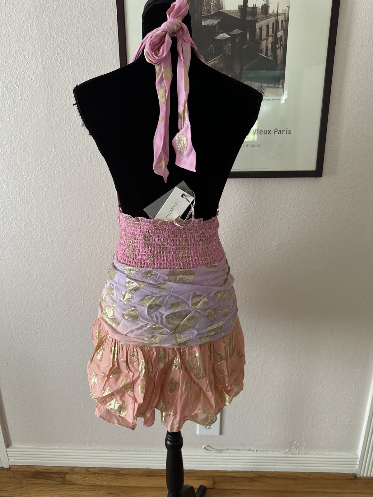 LoveShackFancy Cambria Halter Dress NWT Size XS- sorority rush dress