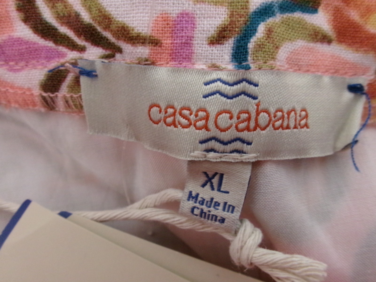 “NEW” CASA CABANA 🌸 SIZE XL == CORAL FLORAL PRINT / LINEN BLEND SHIFT DRESS